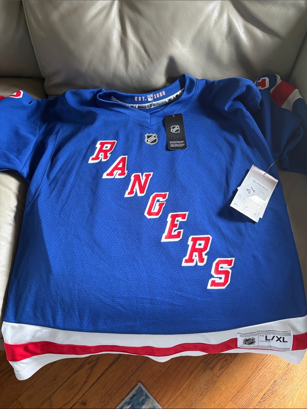 NHL New York Rangers Blue Jersey - L/XL